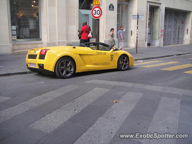 Lamborghini Gallardo spotted in Paris, France