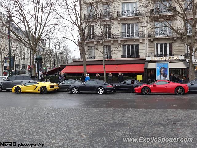 Lamborghini Aventador spotted in Paris, France