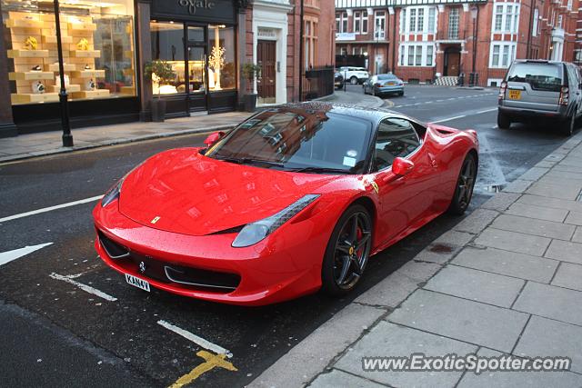 Ferrari 458 Italia spotted in London, United Kingdom