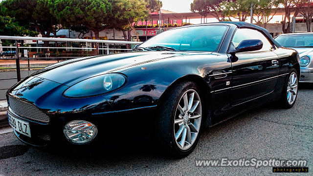 Aston Martin DB7 spotted in Platja d'Aro, Spain