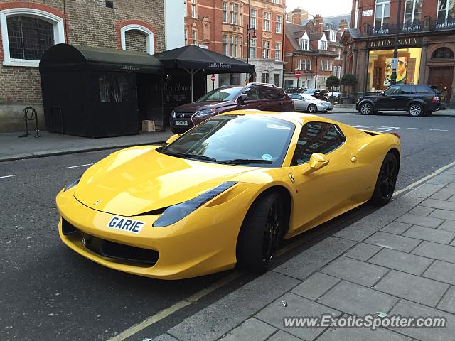 Ferrari 458 Italia spotted in London, United Kingdom