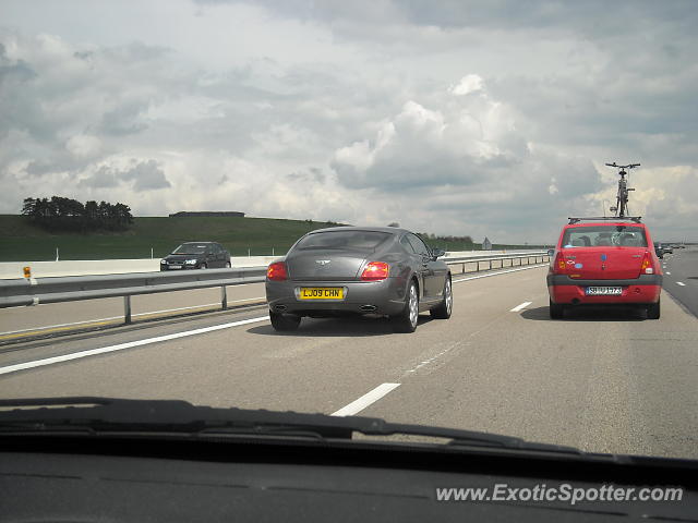 Bentley Continental spotted in Highway, France