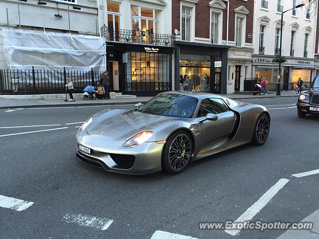 Porsche 918 Spyder spotted in London, United Kingdom