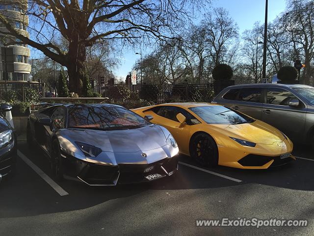 Lamborghini Aventador spotted in London, United Kingdom