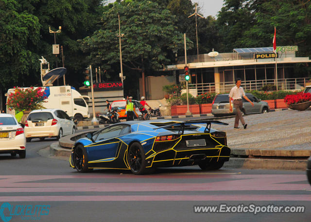 Lamborghini Aventador spotted in Jakarta, Indonesia