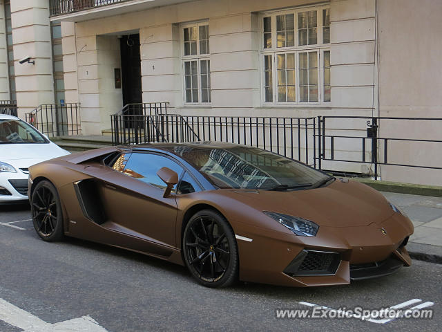 Lamborghini Aventador spotted in London, United Kingdom