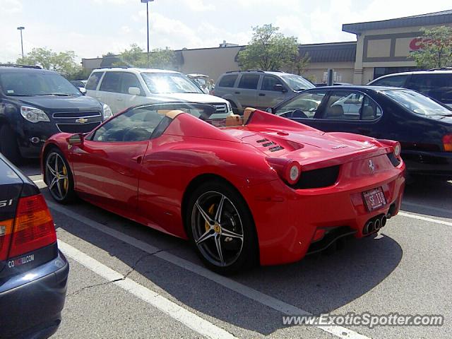 Ferrari 458 Italia spotted in Oak Brook, Illinois