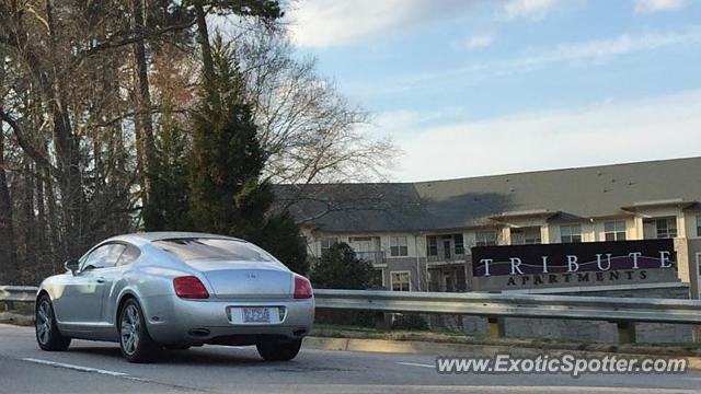 Bentley Continental spotted in Raleigh, North Carolina