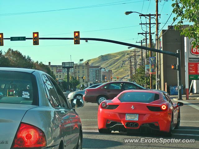 Ferrari 458 Italia spotted in Salt Lake City, Utah