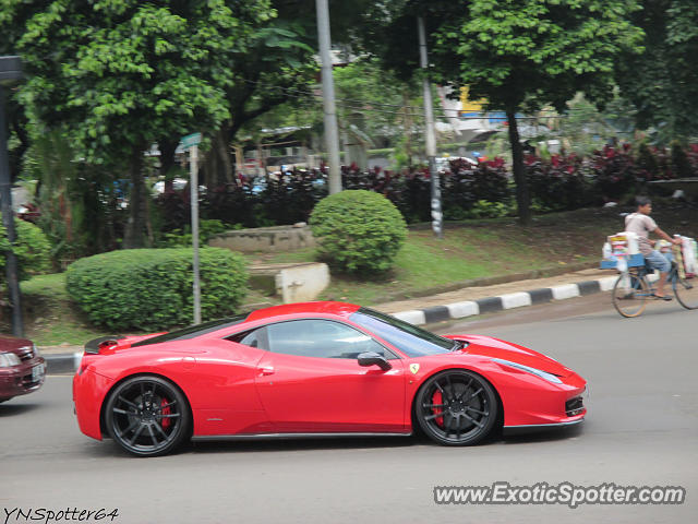 Ferrari 458 Italia spotted in Jakarta, Indonesia