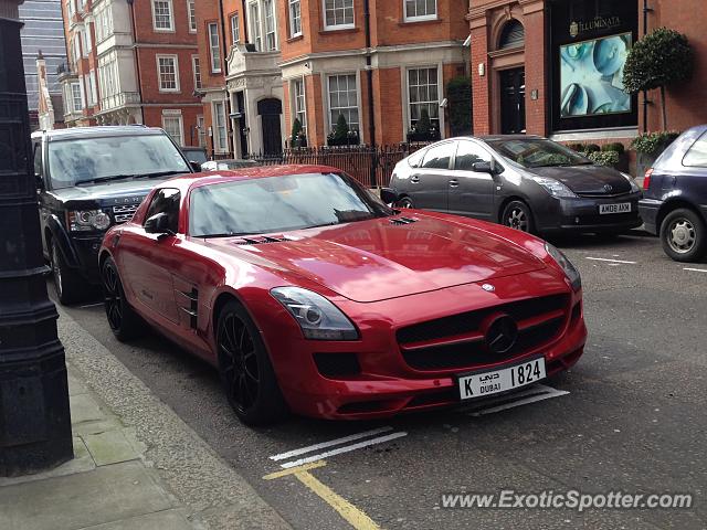 Mercedes SLS AMG spotted in London, United Kingdom