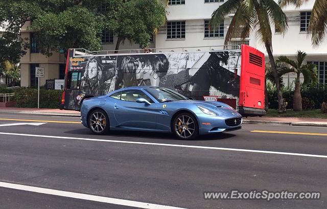 Ferrari California spotted in Miami beach, Florida