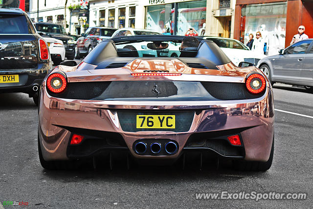 Ferrari 458 Italia spotted in London, United Kingdom