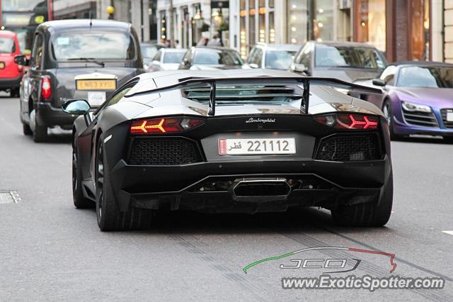 Lamborghini Aventador spotted in London, United Kingdom