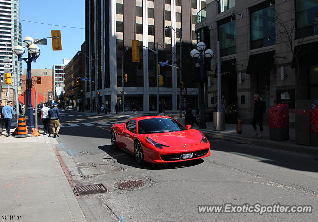 Ferrari 458 Italia spotted in Toronto, Canada