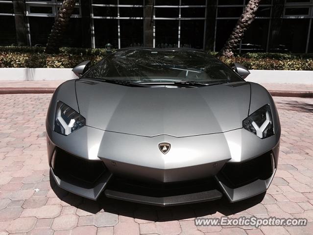 Lamborghini Aventador spotted in South Beach, Florida