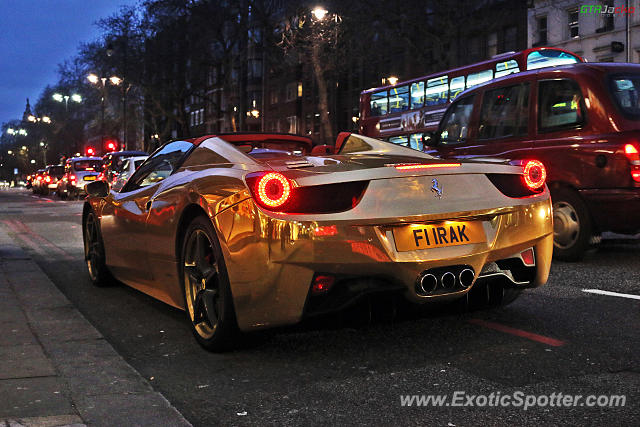 Ferrari 458 Italia spotted in London, United Kingdom