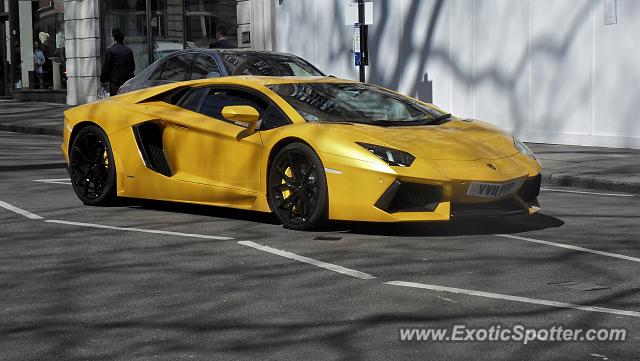 Lamborghini Aventador spotted in London, United Kingdom