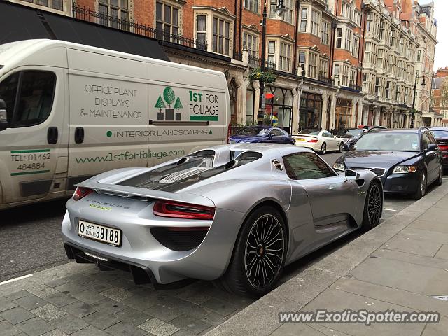 Porsche 918 Spyder spotted in London, United Kingdom