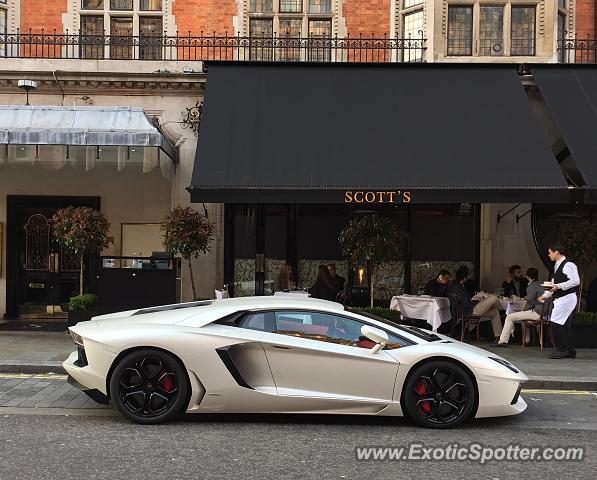 Lamborghini Aventador spotted in London, United Kingdom