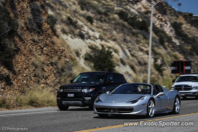 Ferrari 458 Italia spotted in Malibu, California