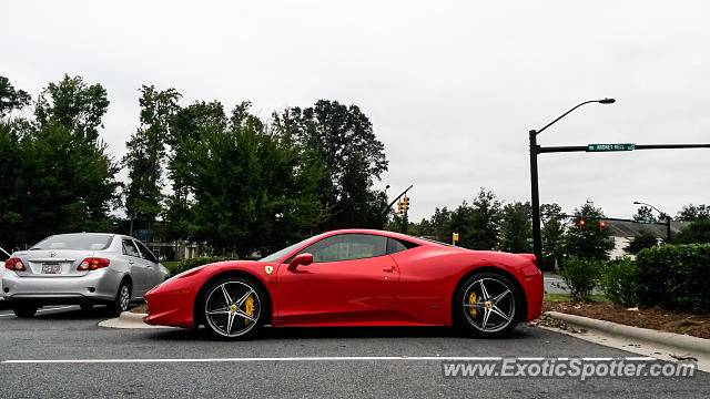 Ferrari 458 Italia spotted in Charlotte, North Carolina