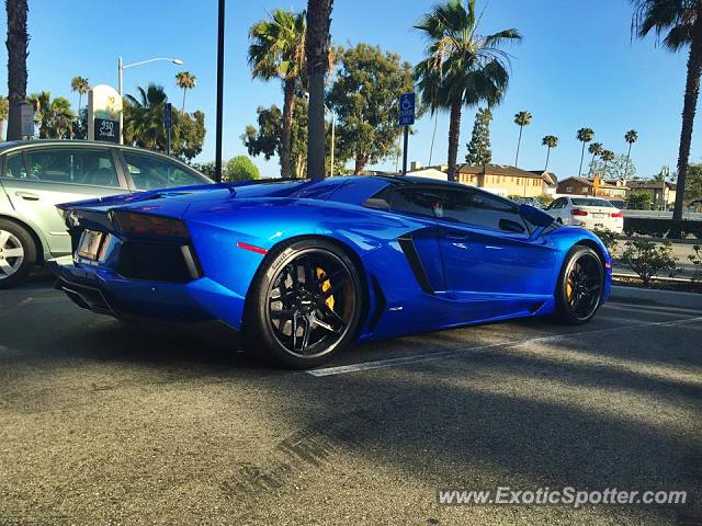 Lamborghini Aventador spotted in Newport Beach, California