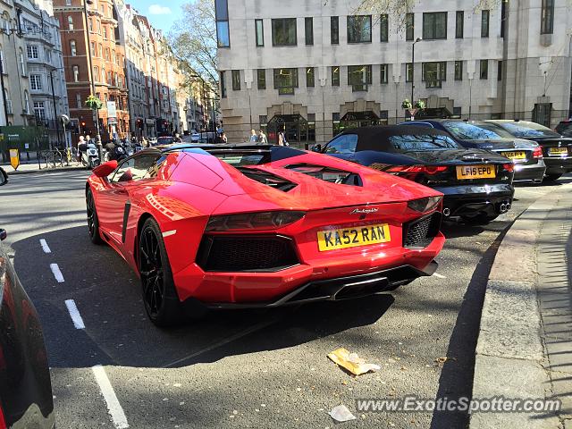 Lamborghini Aventador spotted in London, United Kingdom