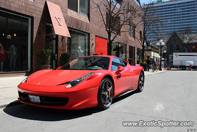 Ferrari 458 Italia spotted in Toronto, Canada