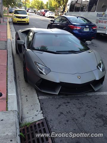 Lamborghini Aventador spotted in Miami, Florida