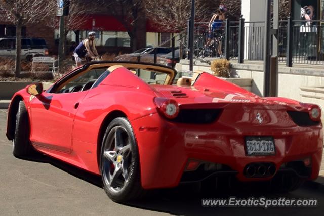 Ferrari 458 Italia spotted in Cherry creek, Colorado