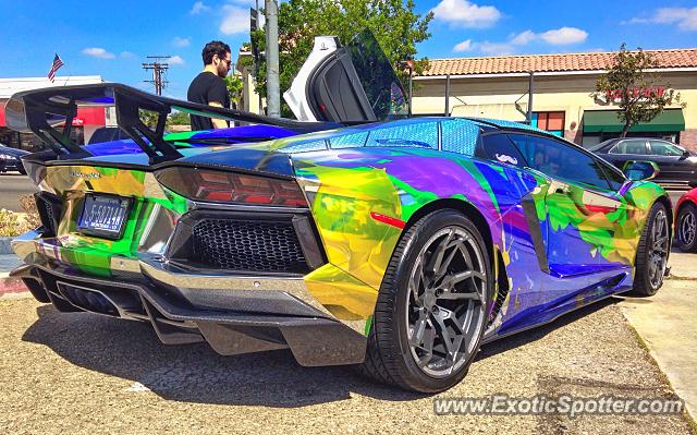 Lamborghini Aventador spotted in Tarzana, California