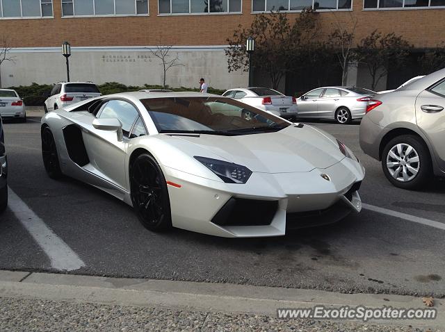 Lamborghini Aventador spotted in Birmingham, Michigan