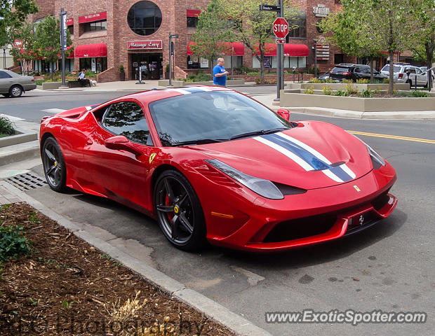 Ferrari 458 Italia spotted in Cherry Creek, Colorado