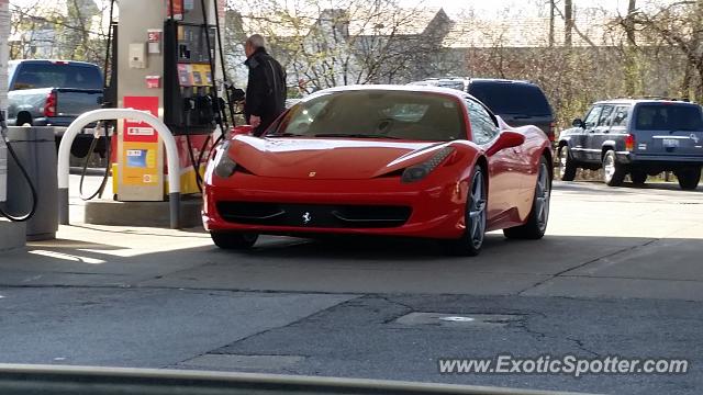 Ferrari 458 Italia spotted in Lake Forest, Illinois