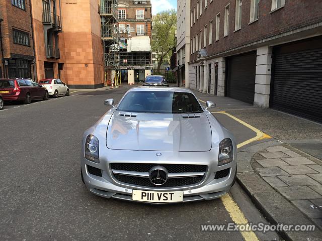 Mercedes SLS AMG spotted in London, United Kingdom