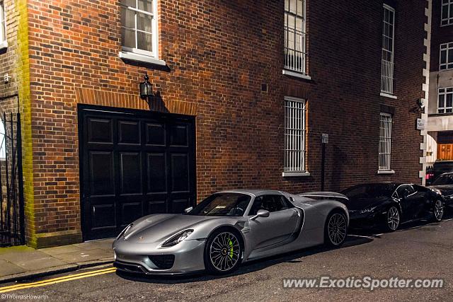 Porsche 918 Spyder spotted in London, United Kingdom