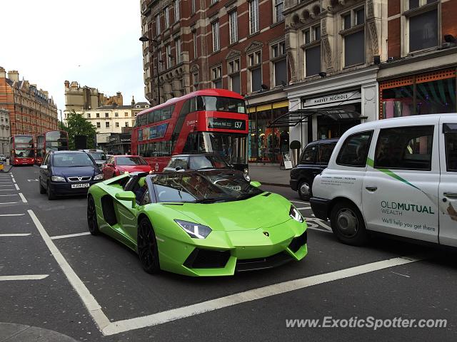 Lamborghini Aventador spotted in London, United Kingdom