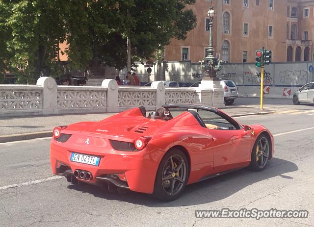 Ferrari 458 Italia spotted in Rome, Italy