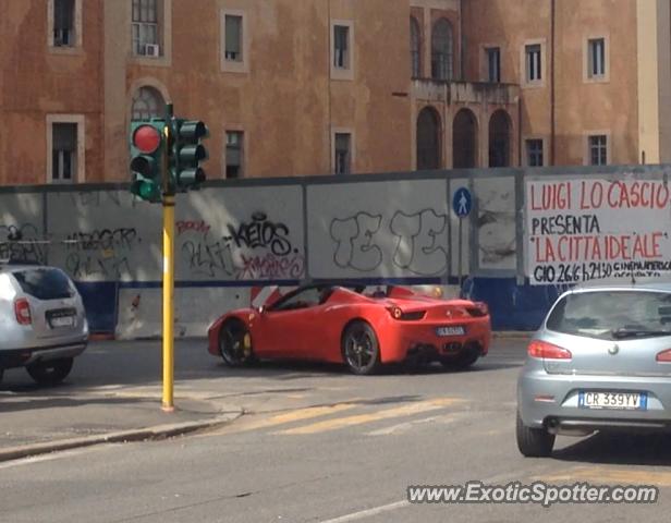 Ferrari 458 Italia spotted in Rome, Italy