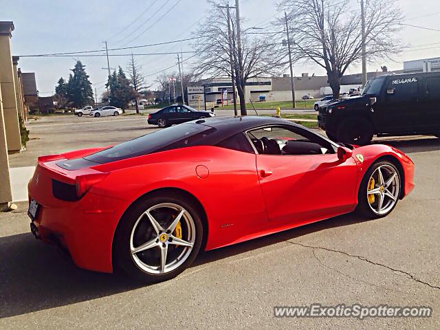 Ferrari 458 Italia spotted in Markham, Canada