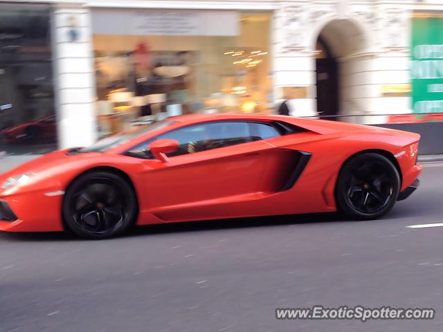 Lamborghini Aventador spotted in London, United Kingdom