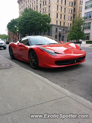 Ferrari 458 Italia spotted in Montreal, Canada