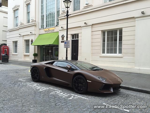 Lamborghini Aventador spotted in London, United Kingdom