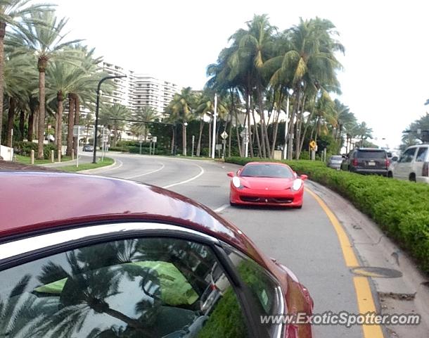 Ferrari 458 Italia spotted in Bal Harbour, Florida