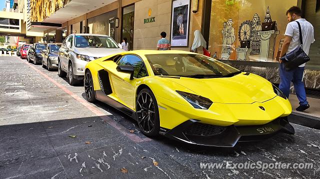 Lamborghini Aventador spotted in Orchard Road, Singapore