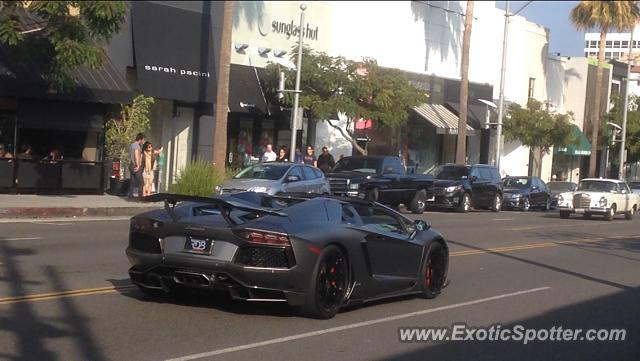 Lamborghini Aventador spotted in Beverly Hills, California