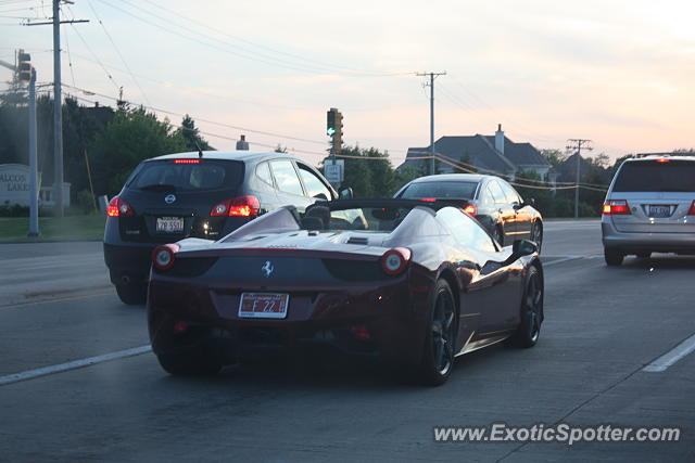 Ferrari 458 Italia spotted in Barrington, Illinois