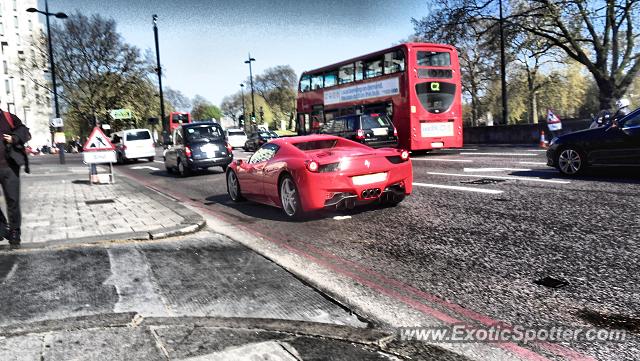 Ferrari 458 Italia spotted in London, United Kingdom