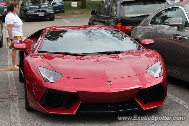 Lamborghini Aventador spotted in Greenwich, Connecticut